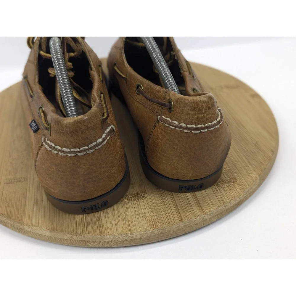 Polo Ralph Lauren Shoes Mens 11 D Leather Boat Deck Bienne Slip On Casual Prep